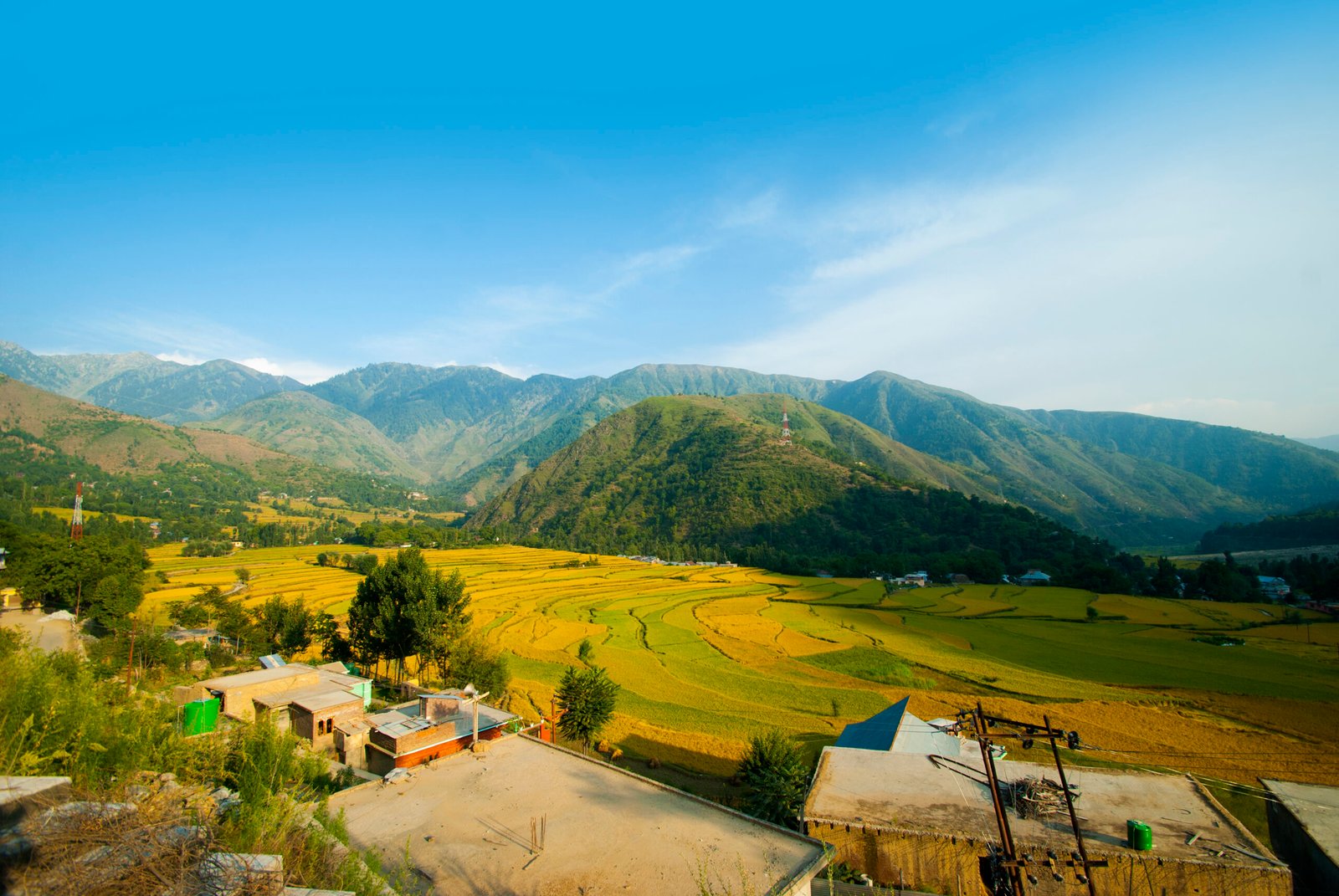 Beautiful Scenic View from Jammu to Srinagar Road, Jammu and Kashmir state, India