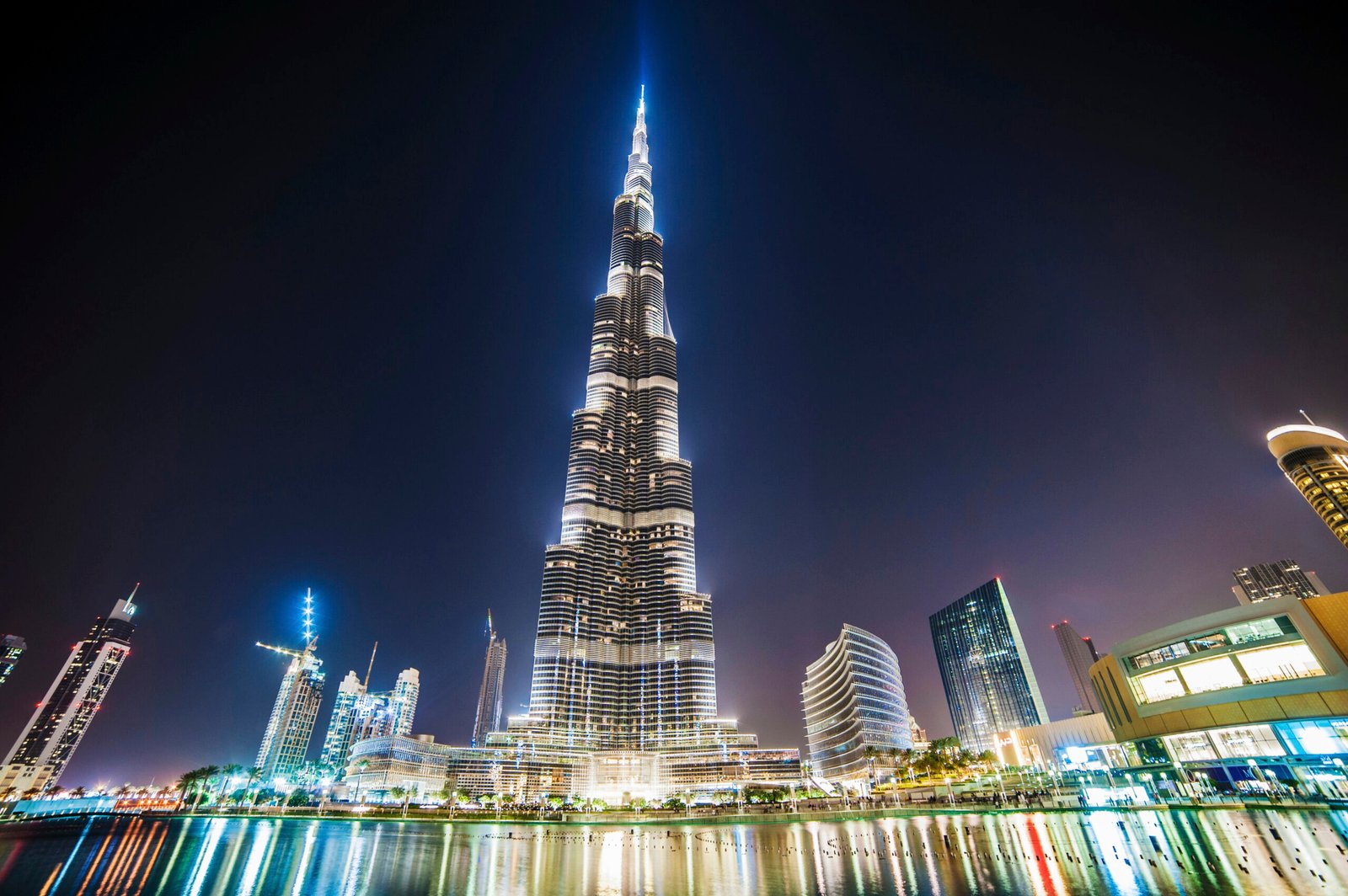 Burj Khalifa at night, Dubai, UAE